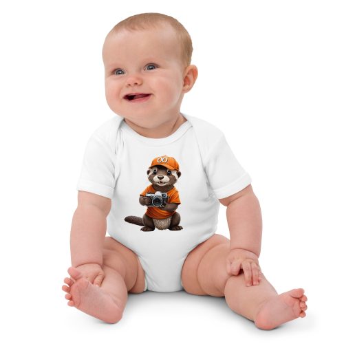Oz Otter Organic cotton baby bodysuit