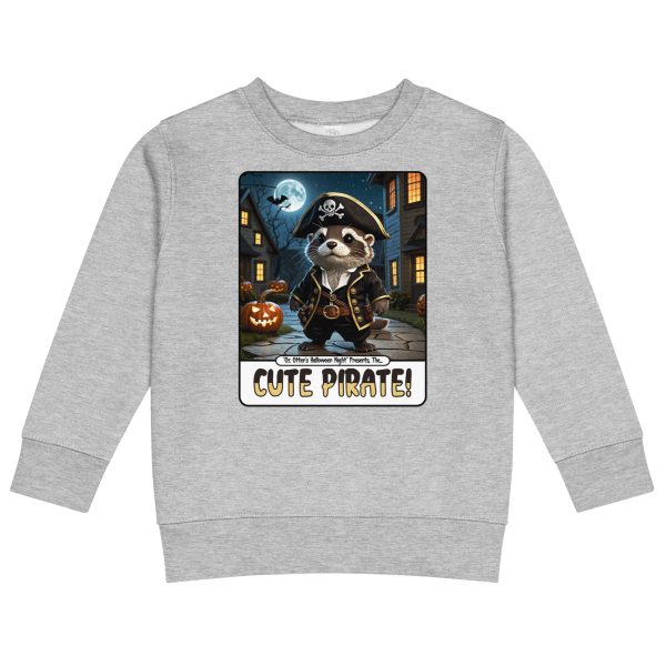 Oz Otter - Cute Pirate | Kids crew neck sweatshirt