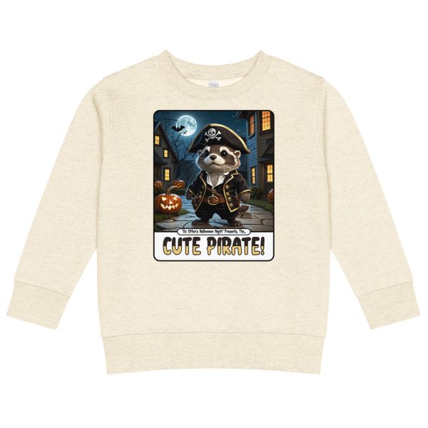 Oz Otter - Cute Pirate | Kids crew neck sweatshirt