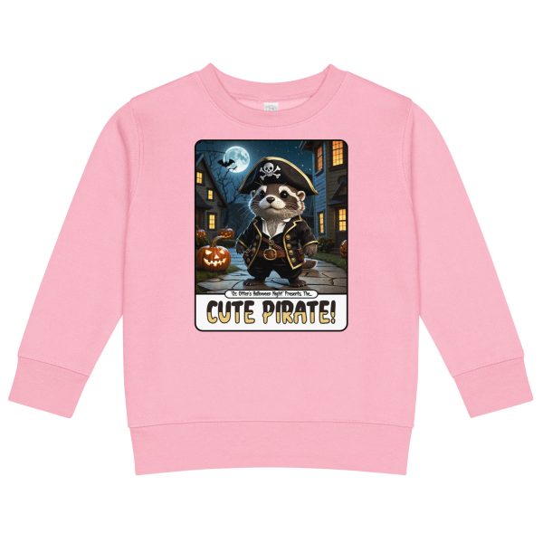 Oz Otter - Cute Pirate | Kids crew neck sweatshirt