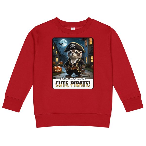 Oz Otter - Cute Pirate | Kids crew neck sweatshirt
