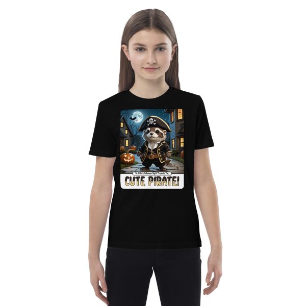 kids-organic-cotton-mini-creator-2.0-t-shirt-black-front-6ad10e7901f8c.jpg Oz Otter - Cute Pirate | Organic cotton kids t-shirt