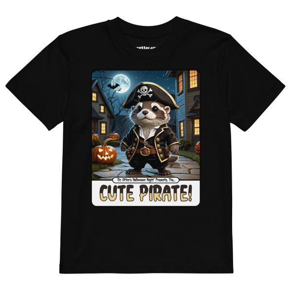 kids-organic-cotton-mini-creator-2.0-t-shirt-black-front-6ad10e7904b43.jpg Oz Otter - Cute Pirate | Organic cotton kids t-shirt
