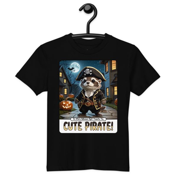 kids-organic-cotton-mini-creator-2.0-t-shirt-black-front-6ad10e79070f9.jpg Oz Otter - Cute Pirate | Organic cotton kids t-shirt