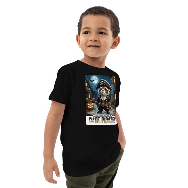 kids-organic-cotton-mini-creator-2.0-t-shirt-black-right-front-6ad10e7903fb8.jpg Oz Otter - Cute Pirate | Organic cotton kids t-shirt