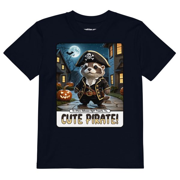 kids-organic-cotton-mini-creator-2.0-t-shirt-french-navy-front-6ad10e790508c.jpg Oz Otter - Cute Pirate | Organic cotton kids t-shirt