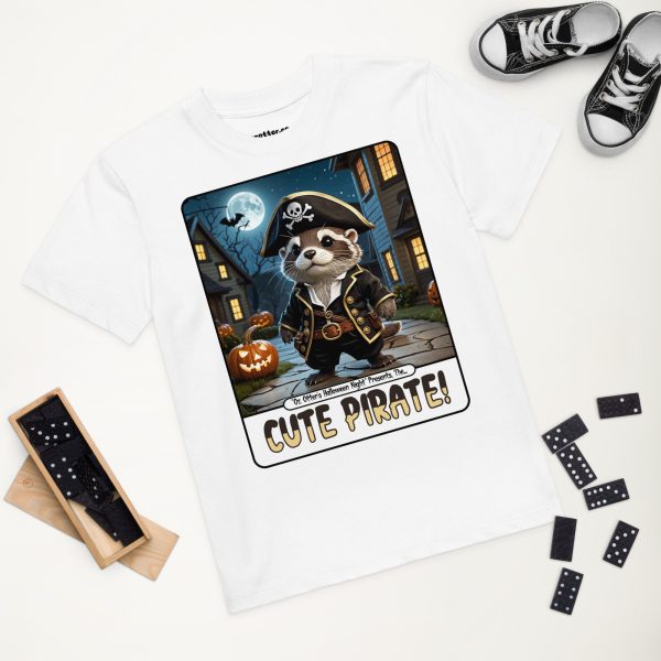 kids-organic-cotton-mini-creator-2.0-t-shirt-white-front-6ad10e7908a33.jpg Oz Otter - Cute Pirate | Organic cotton kids t-shirt